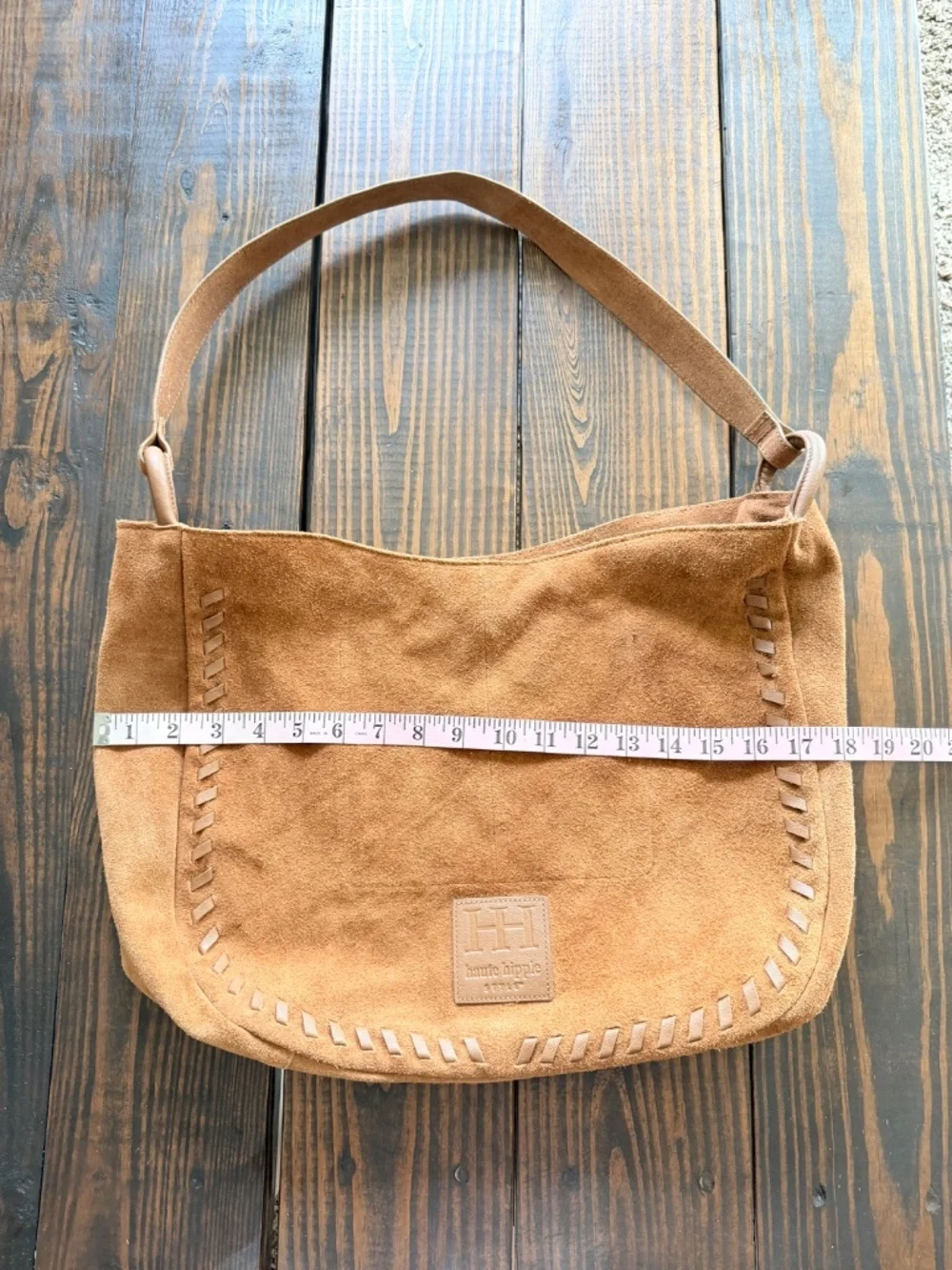 NWOT Haute Hippie Style Suede Leather Hobo Bag & Pouch